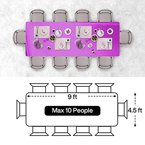 Image of PartyWoo Purple Foil Tablecloth, 3 Pack 54 x 108 Inch Rectangle Tablecloth, Foil Tablecloth for 6 to 8 Foot Table, Metallic Table Cover, Waterproof Table Cloth for Birthday, Wedding, Party