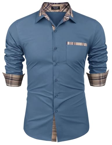 Chemise boutonnée homme COOFANDY finie les tenues ennuyeuses