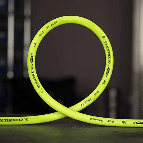 Flexzilla Air Hose, 1/2 in. x 25 ft., 3/8 in. MNPT Fittings, Heavy Duty, Lightweight, Hybrid, ZillaGreen - HFZ1225YW3 - image 4