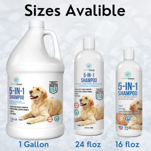 16 floz 5 in 1 Dog Shampoo for Itchy Skin - Sensitive Skin Dog Shampoo for Smelly Dogs - Dog Shampoos & Conditioners - Made in The USA - Thumbnail 5