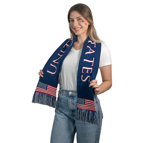 American Scarves Premium USA Soccer Team Scarf for Fans — Knit Accessory for Supporters, 2026 World Cup