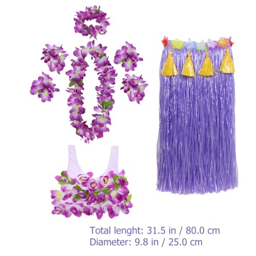 Falda hula morada resistente con accesorios de poliéster BESPORTBLE 2