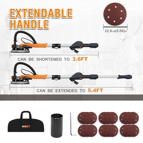 image for MAXXT Drywall Sander with Vacuum Dust Collection, Popcorn Ceiling Remo