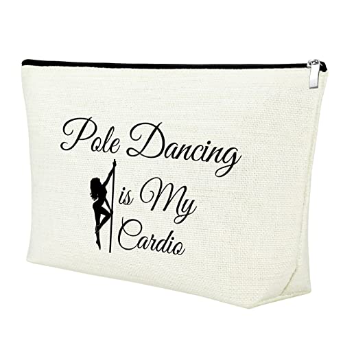 Mxrymvu Pole Dancer Gift Dancer Makeup Bag Pole Dancing Lovers Gifts for Women Pole Dance Coach Gift Pole Dancing Dancer Cosmetic Bag Gift for Coworker Friends Sister Funny Dancer Gift Birthday Gifts