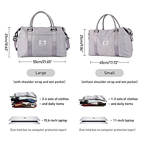 Travel Duffel Bag,Sports Tote Gym Bag,Shoulder Weekender Overnight Bag for Women