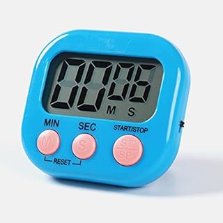 Digital Kitchen Timer Magnetic Backing Stand, Timers for Baking, Kitchen, Study, Exercise Training, Count up&Count down Clock Loud Alarm(BLUE)