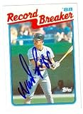 Autograph Warehouse 104692 Wade Boggs Autographed Baseball Card Boston Red Sox 1989 Topps No. 2 Record Breaker