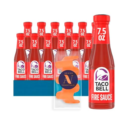 Taco Bell - Lavinia Essential Bundle: 12-Pack of Fire Sauce, 7.5 oz Glass Bottle + 1 Utility Prop.