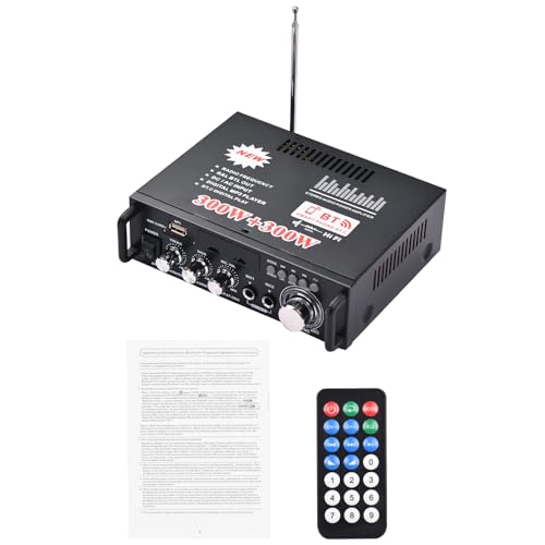 Docooler 12 V/220 V Mini 2CH wyświetlacz LCD HiFi Audio Stereo wzmacniacz mocy BT FM Radio