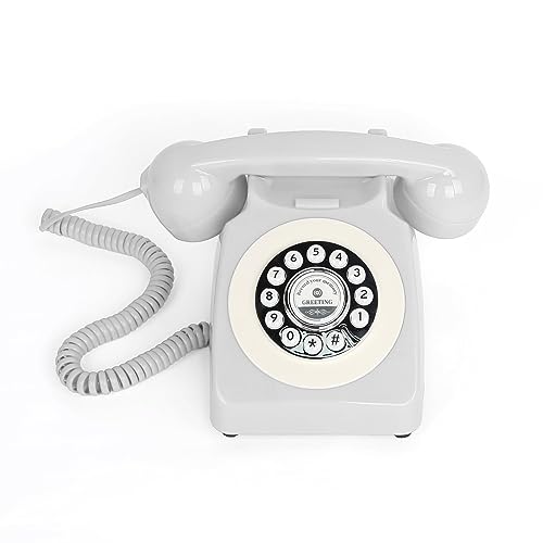 Image of Audio Guest Book Wedding Phone, Record Customized Audio Message with Guest Book Retro Phone Audio GuestBook for Wedding Birthday Party Confession Audio Message Voicemail (White)