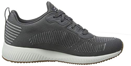 Tênis Bobs Squad - Glam League, Skechers, Feminino, Cinza Escuro/ Prata, 36