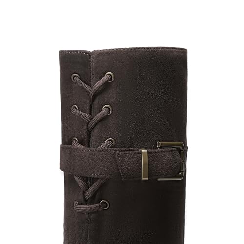 Image of DREAM PAIRS Women's Over The Knee Flats Slouch Thigh Boots
