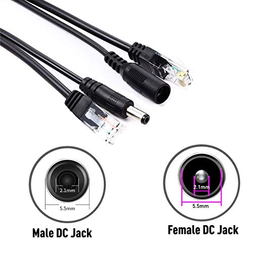 iCreatin Passive PoE Injector and PoE Splitter Kit with 5.5x2.1 mm DC Connector