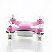 Cheerson CX-10 4CH 2.4GHz 6 Axis Gyro LED Rechargeable Mini Nano RC UFO Quadcopter - Pink