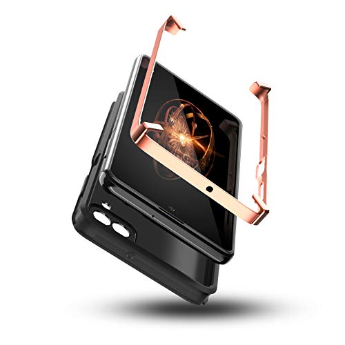 Image of KINSHU X-Four Bumper Case Straight Edge 3-in-1 Phone Case for Samsung Galaxy F62 (Rose Gold)