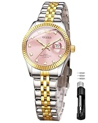 3705:Silver strap and gold strap&pink dial