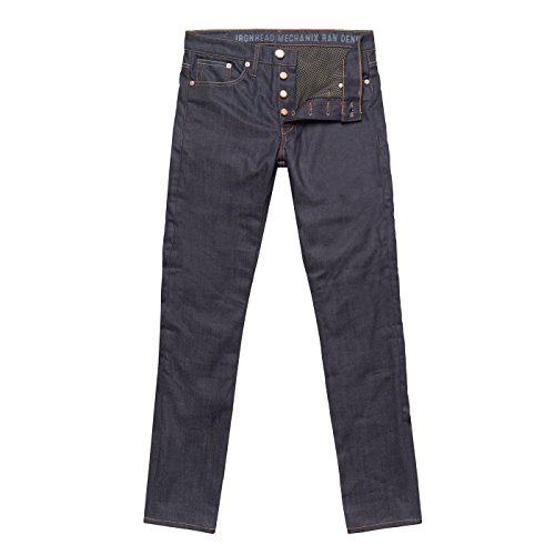 John Doe IRONHEAD MECHANIX Herren Motorrad Jeans Slim-Cut mit DuPont Kevlar® Faser - blau Größe 31/34