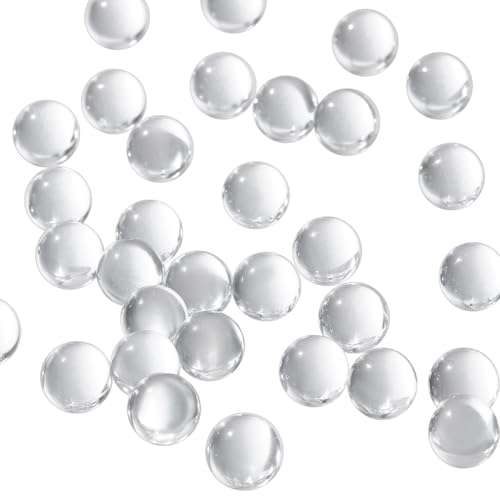 NBEADS 100 Pcs Perles en Verre Transparent Sans Trou, 10mm Boules Transparentes Perles Rondes Non Percées Perles de Cristal Sphère de Verre pour la Fabrication de...