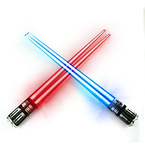 Chopsabers Light Up Lightsaber Chopsticks Led Set, 2 Pairs, Red Blue #TOP27