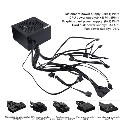 Alimentation PC 500W TF500 bloc de 700W max pour ordinateur fixe - 5