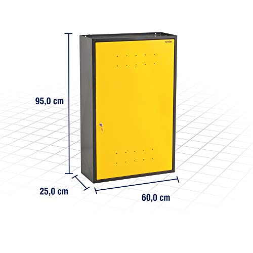 Vonder Armário De Parede Com 1 Gaveta Amarelo/Preto