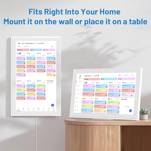 Image of Digital Calendar, 21.5 Inch Smart Wall Calendar & 2026 Planner & Chore Chart, Gifts for Women Men, Gifts for Mom Dad, Touchscreen Interactive Display, Wall Mount