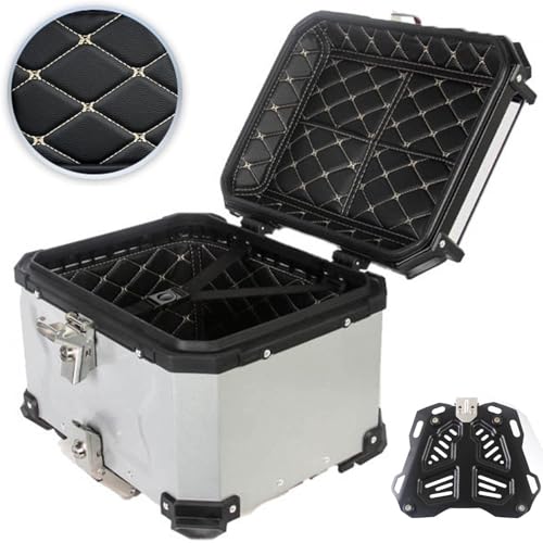 Bagage de moto aluminium 65L argent universel rigide - 2