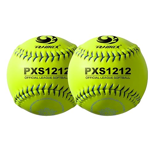 PHINIX Practice Softball Official Size and Weight Professional Quality (PXS1212-2Pack)