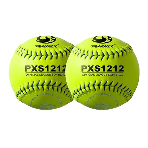 PHINIX Practice Softball Official Size and Weight Professional Quality (PXS1212-2Pack)