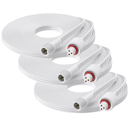 3 Set 10FT Extension Cable for Govee Permanent Outdoor Lights Series IP68 Waterproof Extension Cord for Govee H705A H705B H705C H705D H705E H705F H706A H706B H706C H805A H805B H805C