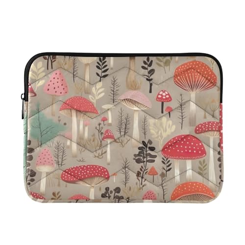 Funda para portátil 13-14 pulgadas impermeable con diseño de hongos