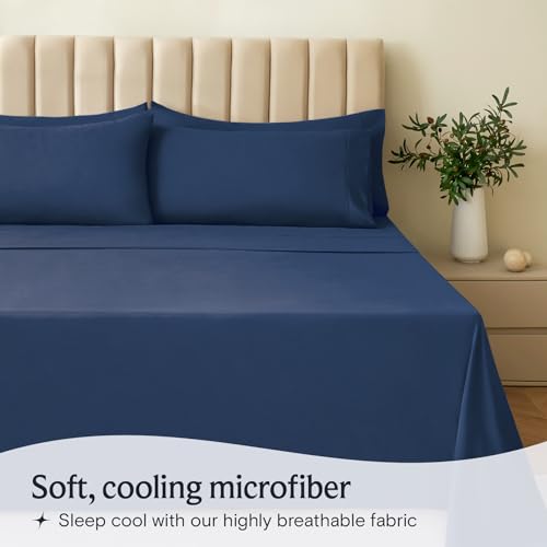 Luxclub NAVY-QN 6 Pc Queen Sheet Set thumb #2