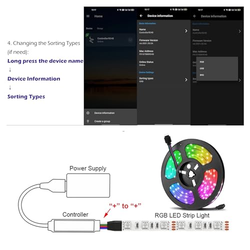 Contrôleur Bluetooth RGB mini boîtier contrôle intelligent 5V-24V