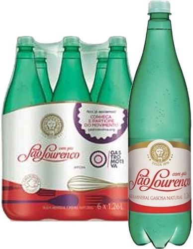 Água Mineral C/ Gás Pet SÃO LOURENÇO 1,26L (6 unidades)