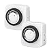 Century Mini Indoor 24-Hour Mechanical Outlet Timer, 2 Prong, 2-Pack