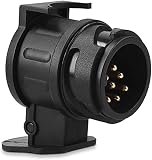 YYANG Adapter Anhänger 13 auf 7 Polig, 12V Wasserdicht 13 Poliger Stecker Anhänger Adapter, Anhängerkupplung 13 Polig auf 7 Polig für PKW Caravan Truck Radträger KFZ LKW