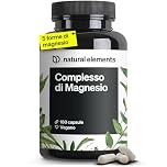 Magnesio Completo – qualità premium: a base di 5 composti di alta qualità – 400 mg di magnesio elementare per dose giornaliera – testato in laboratorio, vegano, ad alto dosaggio