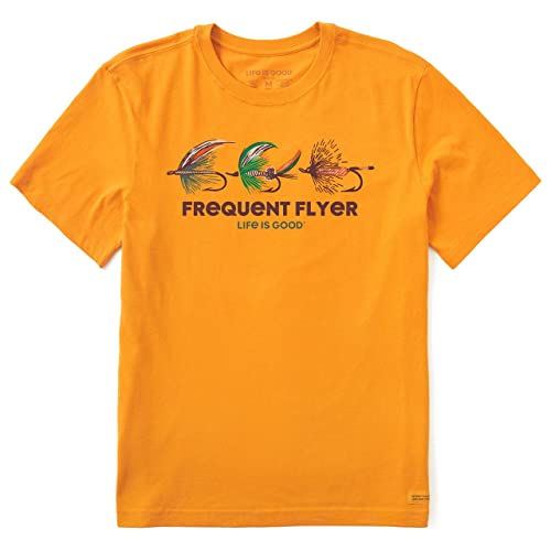 T-shirt homme Life is Good Crusher Lite Desert Gold taille S col rond