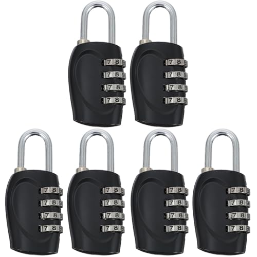 Serrure de valise anti-perte de clé lot de 6 cadenas à combinaison à 4 chiffres école