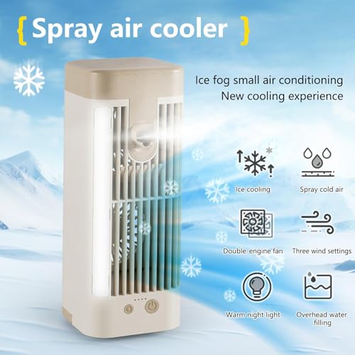 Ventilateur de table à brume fraîche pour camping voyage et plage - 3