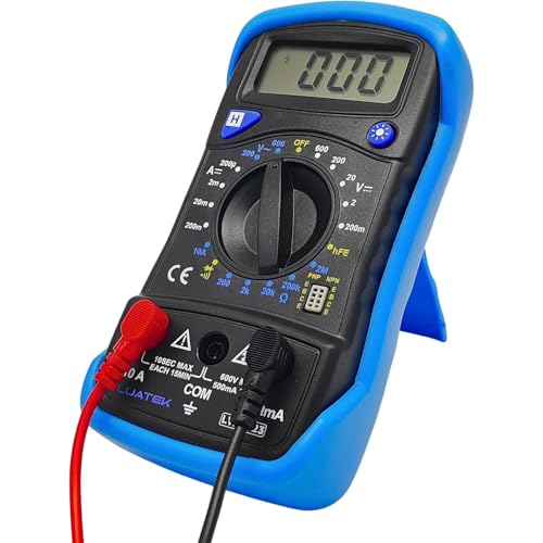 Multímetro Digital Portátil Profissional com Detector de Tensão e Visor Digital 600v - Acompanha 2 P