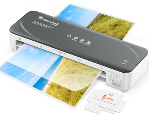 Bonsaii - Bonsaii A4 Laminator Machine with Never Jam Technology, Dual Heat Settings, High-Speed Laminating, Max 230mm Width (A4 Size) - Ideal for Home, Office, and School Use, White (L418-C) - -15%