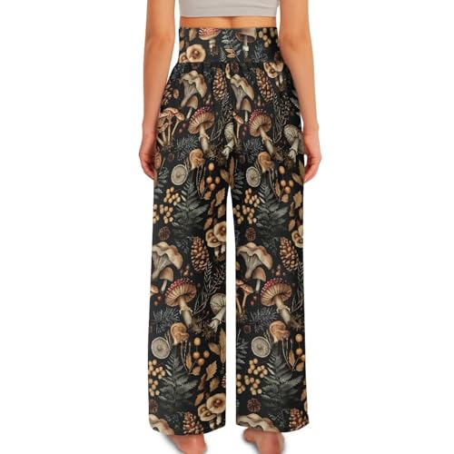 Wide Leg Pants for Women Palazzo Pants with Elastic Waistband Loose Lounge with Pockets4