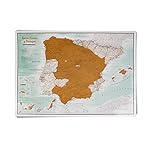 Póster Mapa Rascar España y Portugal - 59 x 42 cm ...: MAPA DE ESPAÑA Y PORTUGAL CON DETALLES CARTOGRÁFICOS: rasca los destinos de tu viaje y verás debajo un detallado y colorido mapa político mundial. Con más de 50 años de experiencia en la creación de mapas, nuestro equipo de cartógrafos expertos ha cr...