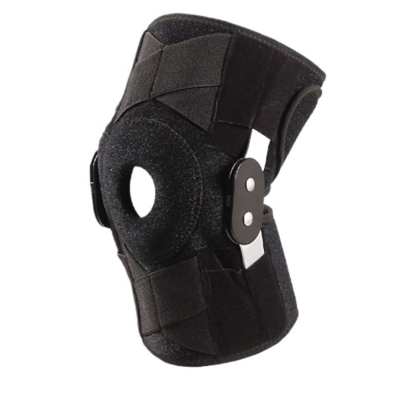 Cross Straps Metal Aluminum Plate Support Knee Pads Shock Absorption and Anti-slip