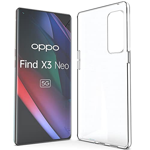 N NEWTOP Custodia Cover Compatibile con OPPO Find X3 Neo/Reno 5 Pro 5G, Morbido TPU CLEAR Gel Silicone Anti Graffio Trasparente Slim Sottile Flessibile Case Posteriore Protettiva