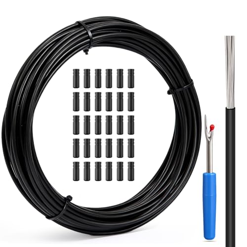 Shift Cable Housing 4mm X 50ft Lined Bicycle Bike Derailleur/Shift Cable Housing Cycling Shifter Hose Wires Hydraulic Disc Lined Tube Repairing Accessory for Mountain Road Bike DIY Replacement Black