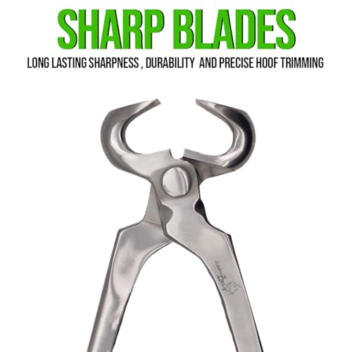 Image of 14-Inch Hoof Nipper - Premium Vanadium Steel Farrier Tool with Dull Finish for Precision Horse Hoof Trimming, Rust-Resistant, Ergonomic Grip, and Long-Lasting Durability