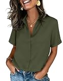 Zeagoo Button Down Shirts for Women Short Sleeve Dressy Casual Tops Colllared Blouses Professional Clothes...