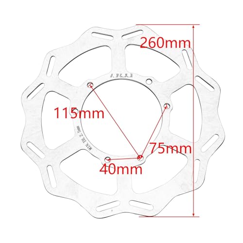 Disque de frein moto cross en acier inoxydable pour modèles CRF250X et CR250E - 6